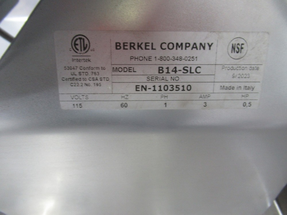 BERKEL Model M2000 Continuous Feed Food Processor