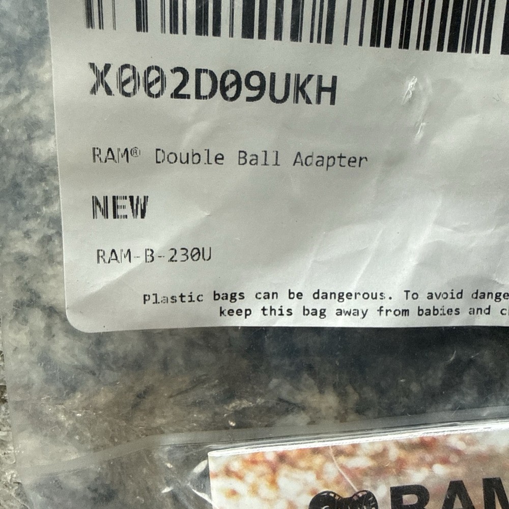 RAM Mounts Double Ball Adapter - Black (RAM-B-230U) OEM