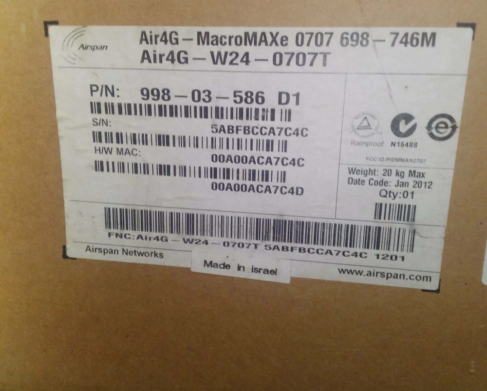 Airspan Air4G MacroMAXe 4G Cellular Base Station