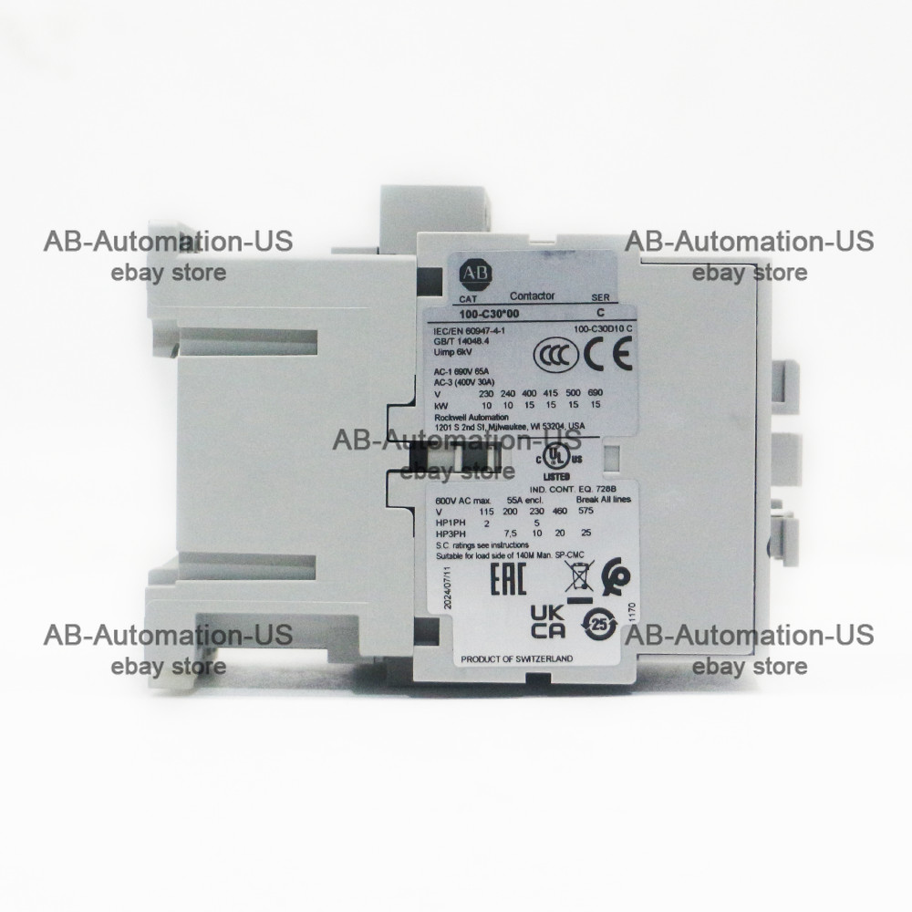 New Sealed 100-C30D10 100-C IEC 30 A Contactor Screw Terminals