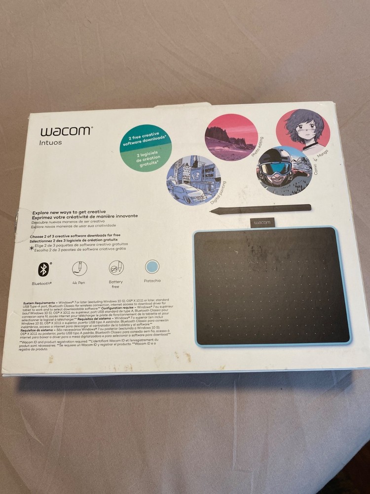 Wacom Intuos Graphics Tablet CTL4100WLE0 CTL-4100WL/E0-AX USB Bluetooth
