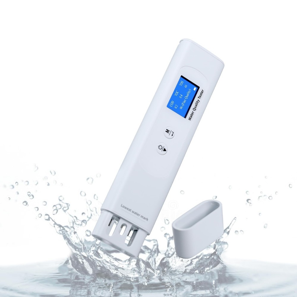 6-in-1 Digital Water Quality Tester, TDS, EC, Temp, COD/TOC, for Drinking & Well