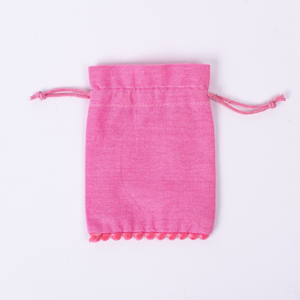 50 PCS Personalized Packaging Bag Light Pink Color Drawstring Bag 3x4 Inch