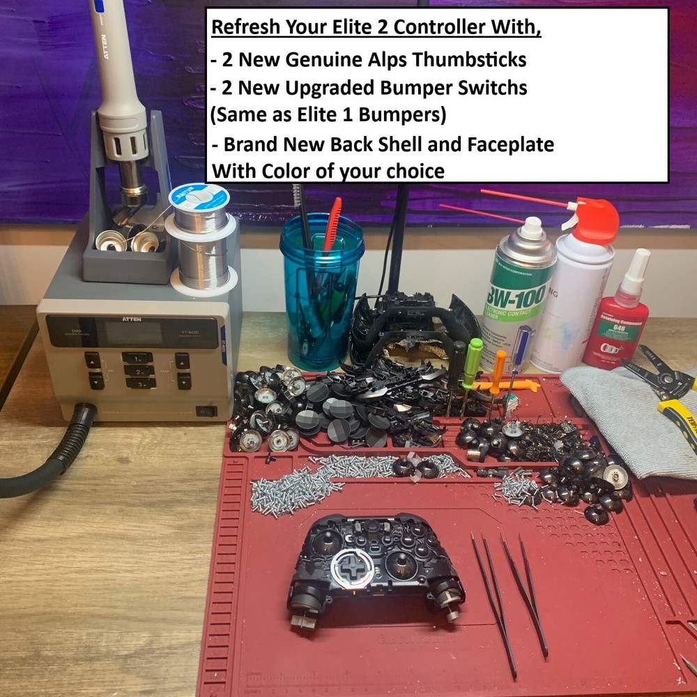 Xbox Elite series 2 Controller Repair Refresh Service - Bumpers Sticks Shell