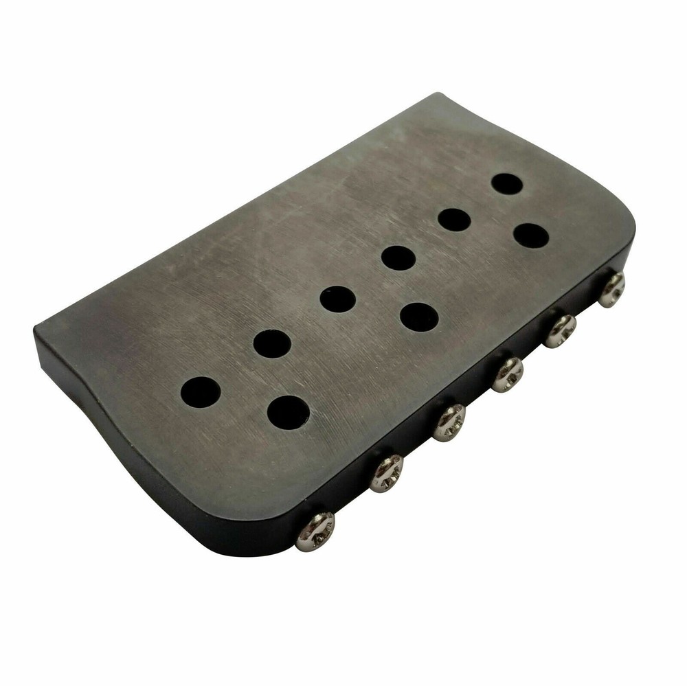 GB-WO6-B Black Hardtail 6 String Fixed Guitar Bridge