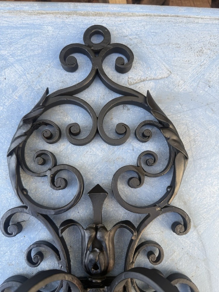 Vintage Wrought Iron Wall Light Sconce