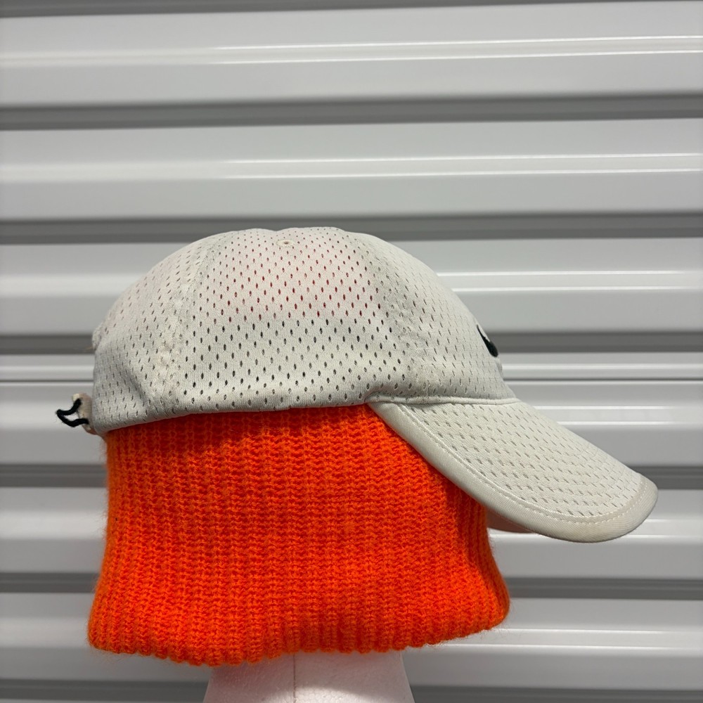 VTG Nike Mesh Strap Back Running Golf Hat White Embroidered Cap