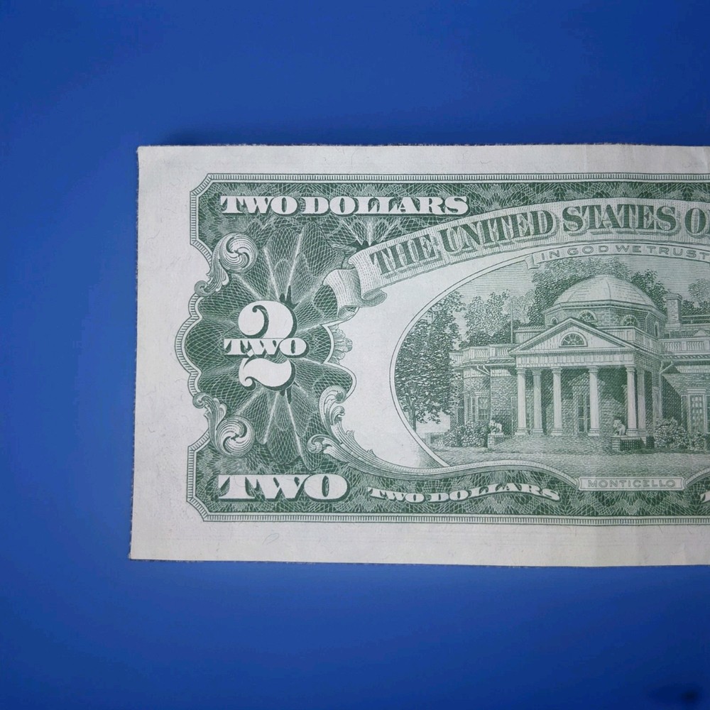 1963 $2 DOLLER RED BANK NOTE VF
