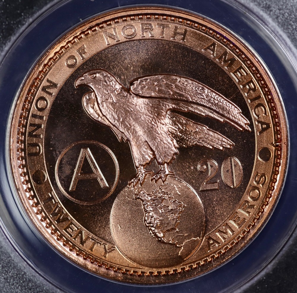 2009 D Token Dan Carr Moonlight Mint 20 Ameros Liberty Eagle PL ANACS MS69 DCAM