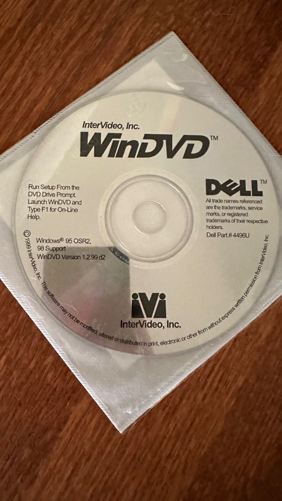 Intervideo, inc WinDVD Dell CD software