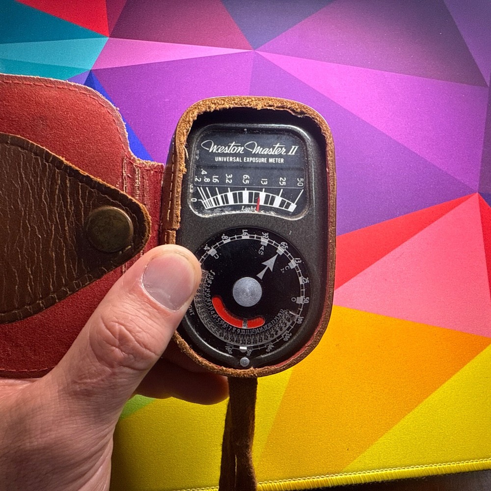 Weston Master II Universal Exposure Meter Model 735 w/ Original Leather Case