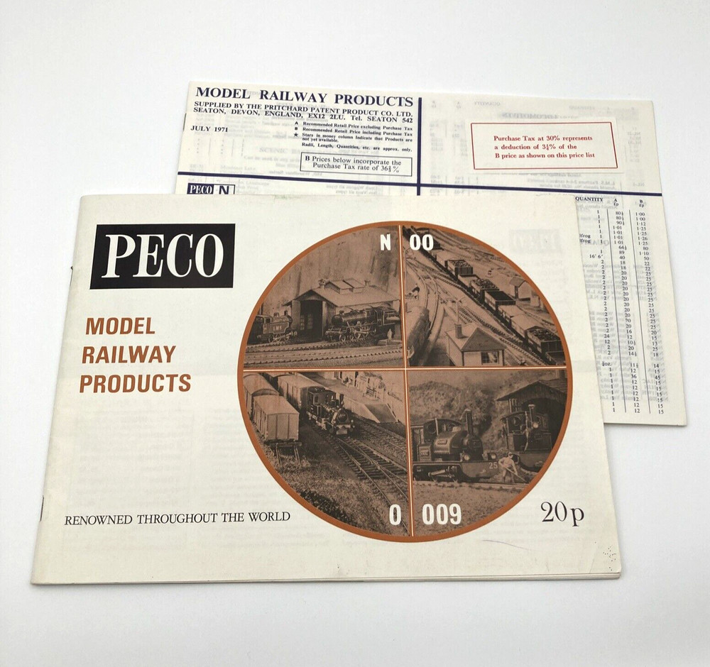 PECO Model Train and Railways Catalog 1971 with Pricelist Insert