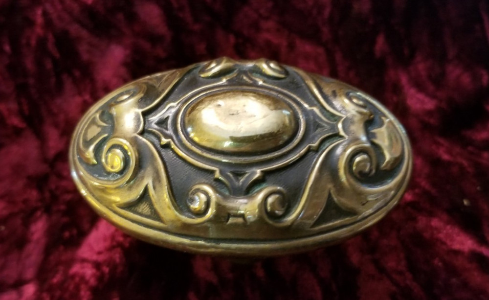Antique Art Nouveau  Solid Brass Knob GUC