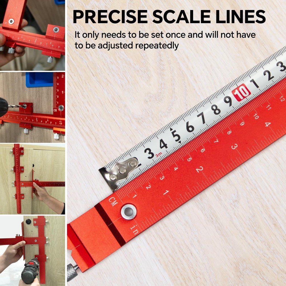 Aluminum Cabinet Hardware Jig Tool for Handles Pulls Knobs, Cabinet Pull Jig ...