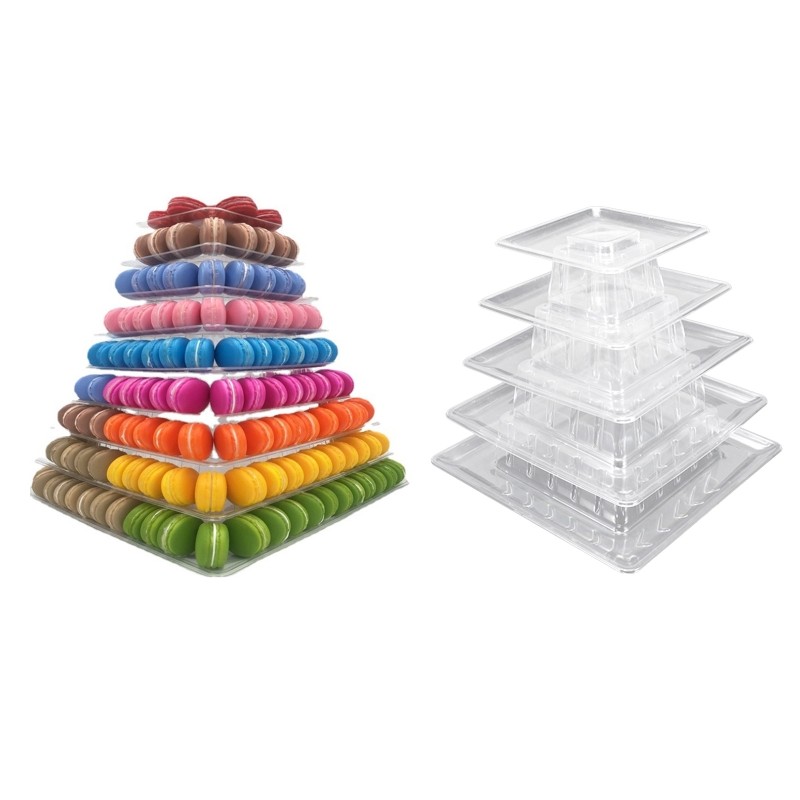 5-layer/9-layer Macarons Display Tower Plastic Macaron Tower Stand Cake Stand