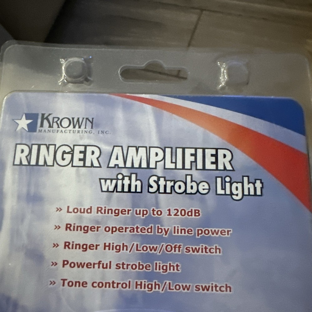 Krown Ringer Amplifier With Strobe Light ~ Model: K-RA05 ~ Brand New