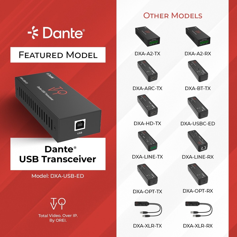Dante® USB Transceiver - DXA-USB-ED