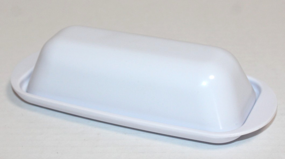 Melamine White Covered Butter Dish