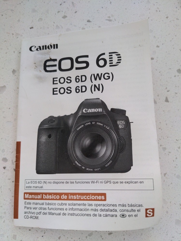 Canon EOS 6D Original Manual In Spanish