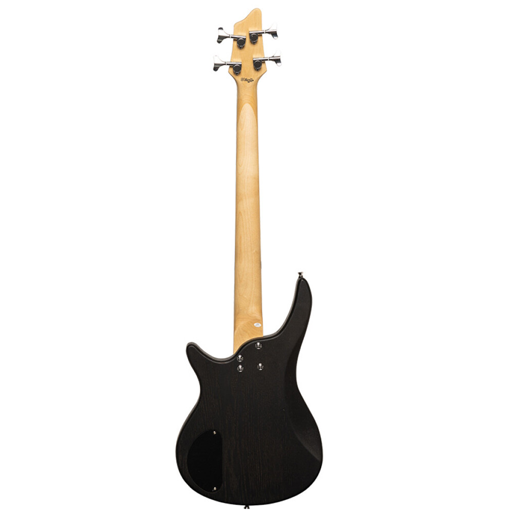 Stagg Fusion SBF-40 3/4 Size Solid Ash Body 4-String Electric Bass Black