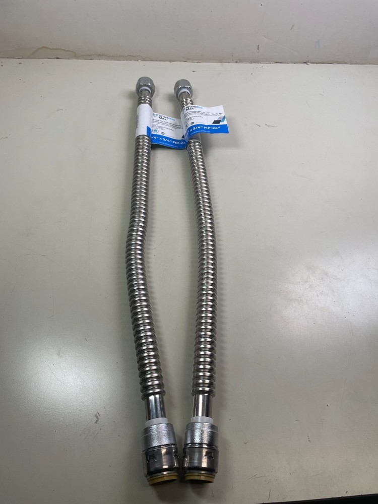 SharkBite Max 3/4" x 3/4" FIP 24" Stainless Steel Flex Supply Hose Water Heater