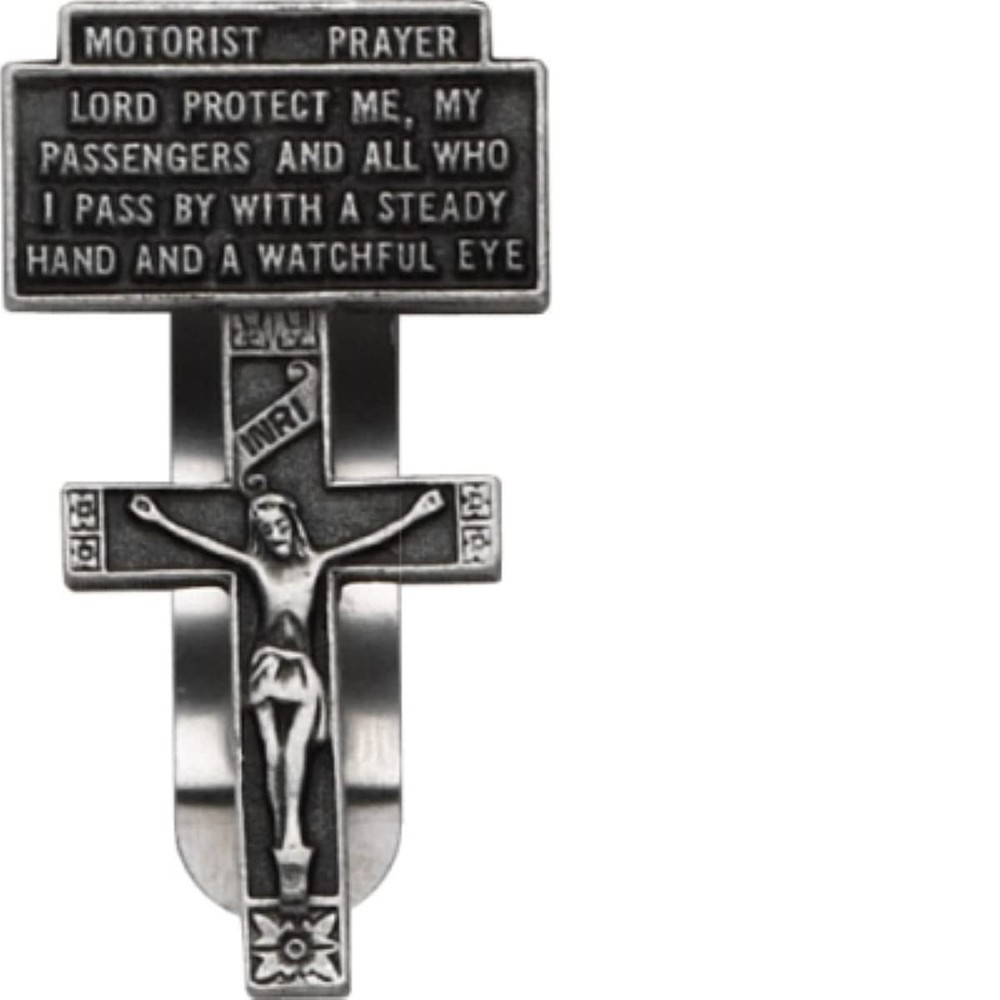 abbey  Ca Gift Auto Visor Clip Motorist Prayer Multi Multi Color