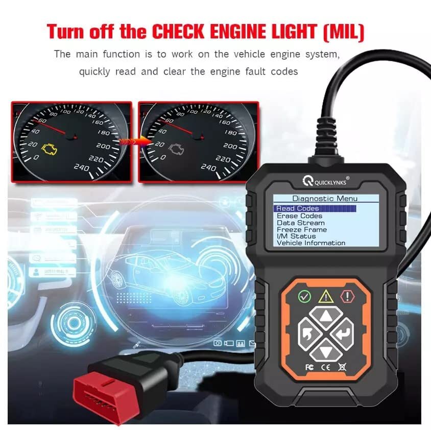 Car Full OBD2/EOBD Scanner Engine System Check Code Reader Diagnostic Scan Tool