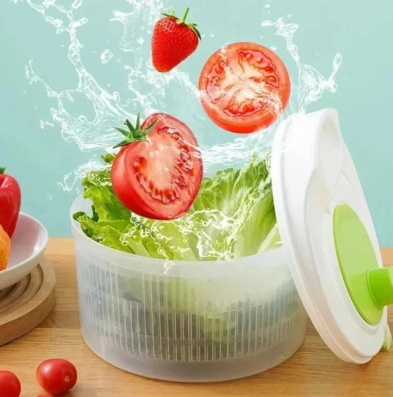 1pc Salad Spinner Lettuce Washer Dryer Strainer Crisper Kitchen Tool - NEW*