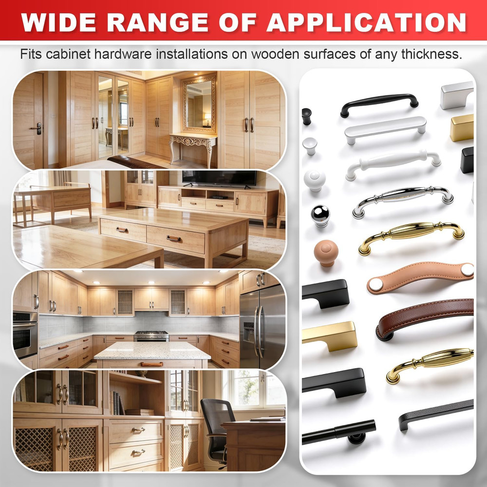 Cabinet Hardware Jig – Adjustable Cabinet Handle Installation Tool, All-Aluminum
