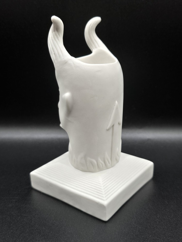 Jonathan Adler Devil Match Strike And Holder White Porcelain Bisque