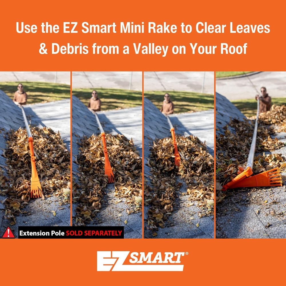 Mini Gutter Cleaning Rake – Efficiently Remove Leaves Without Climbing Ladders