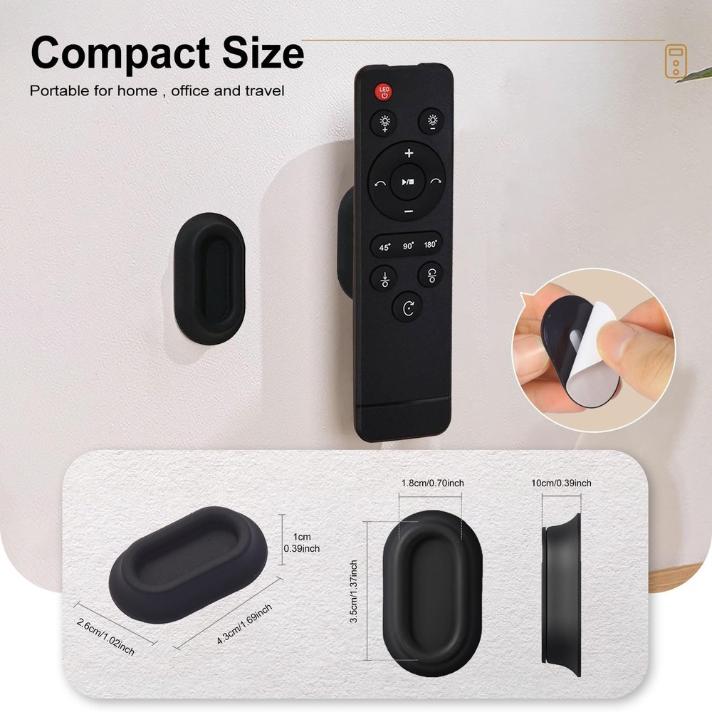 Magnetic Remote Control Holder Wall Mount,4 Pack Silicone 4 Pack, Black&White