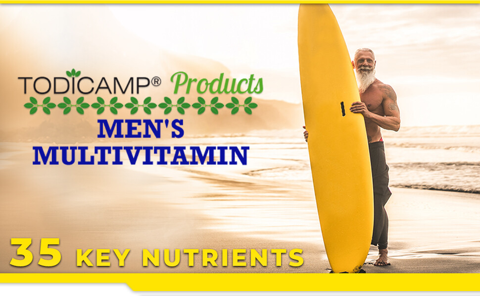 Men's Multivitamin & Mineral Complex, Blended Male Support Complex by Todicamp