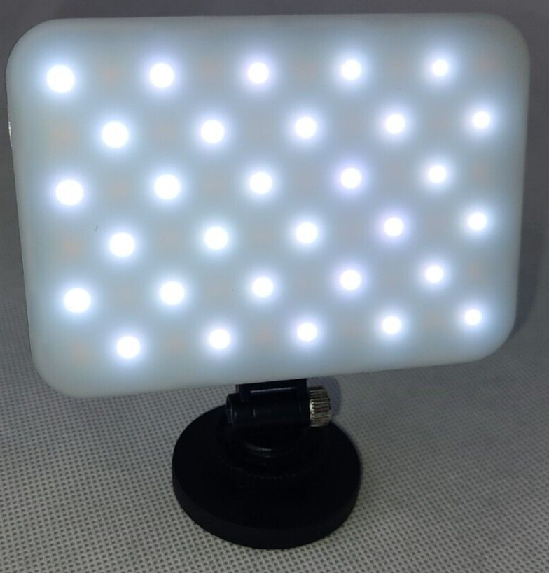 LED Camera Light Magnet Threaded 44mm 1/4-20" Rubber Coated