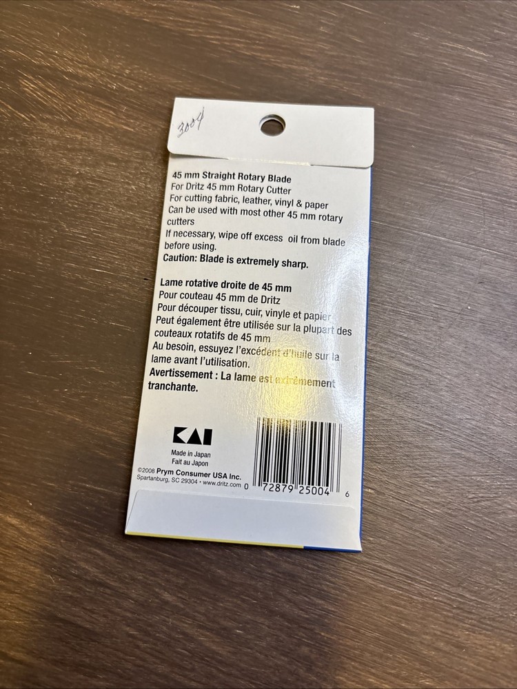 Dritz Straight Rotary Blade Refill: 45mm
