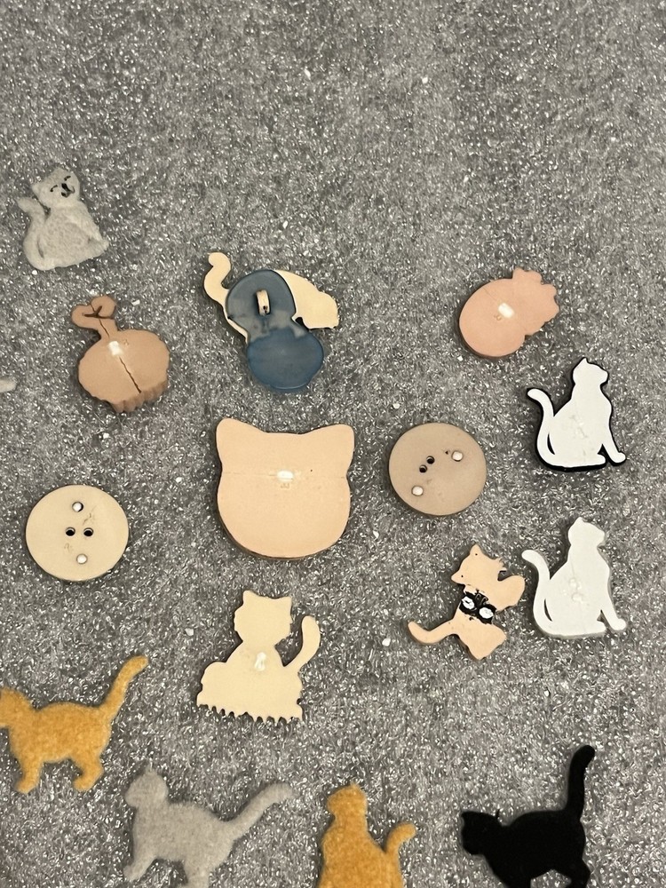 Kitty Kitty / 18 Cat Theme FLAT BACK Craft Embellishments