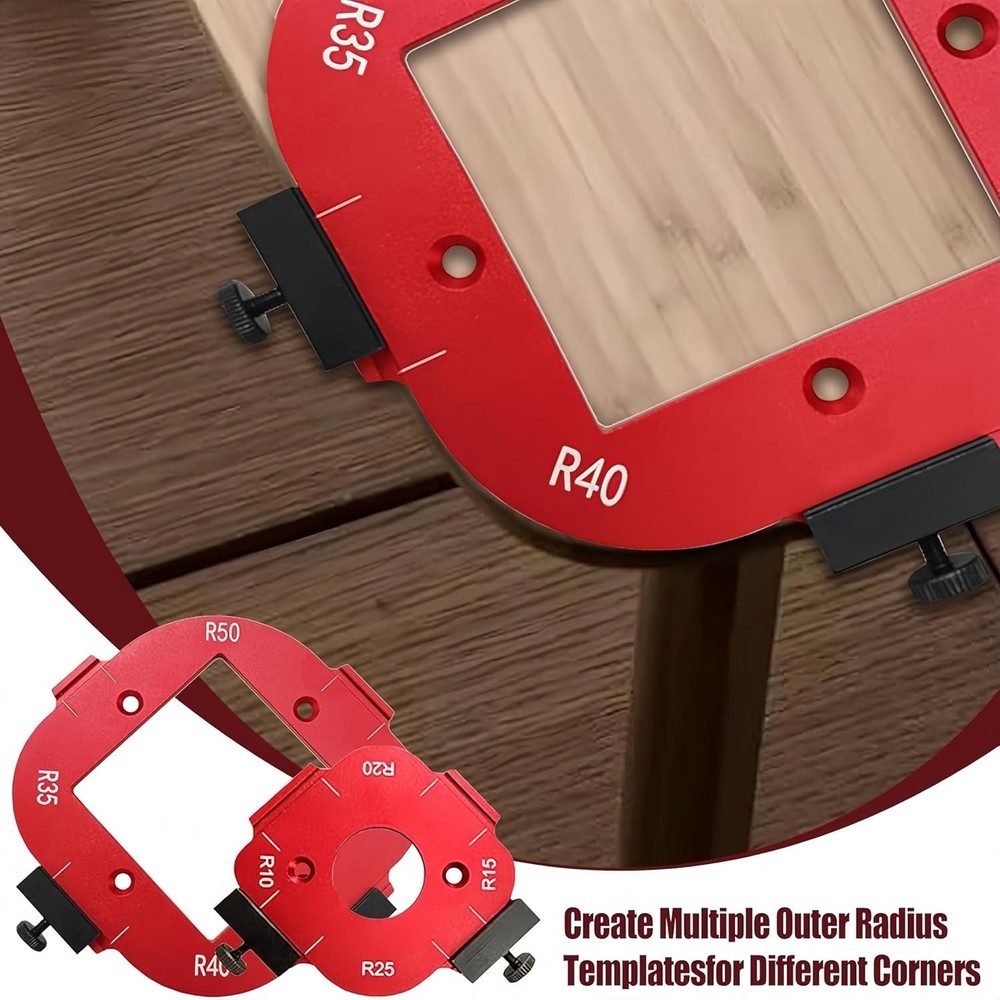 2PCS Alloy Corner Positioning Tool - Large & Small Circle Locator for DIY