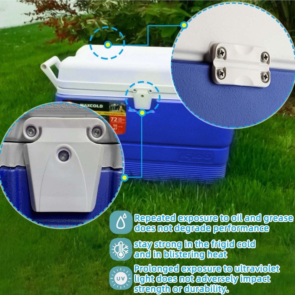 High Performance Igloo Cooler Accessories - Hinges Latches Posts Screws Set
