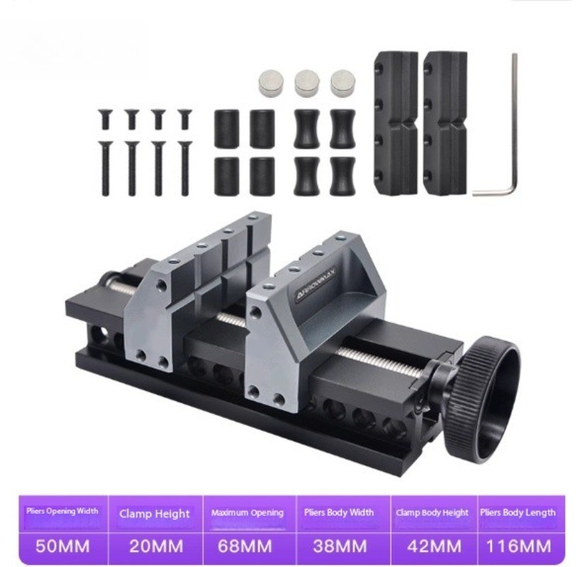 Compact Multi-Function Vise Bench-Top Precision Clamping Tool Parallel Jaw Vise;