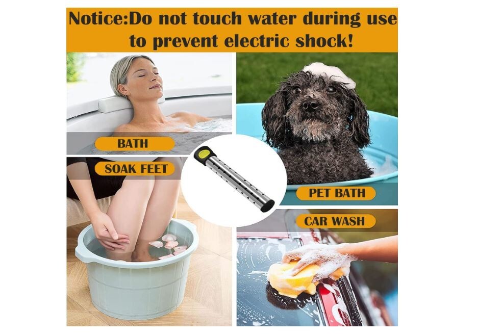 110V Portable Submersible Electric Water Heater for 5 Gallons Hot