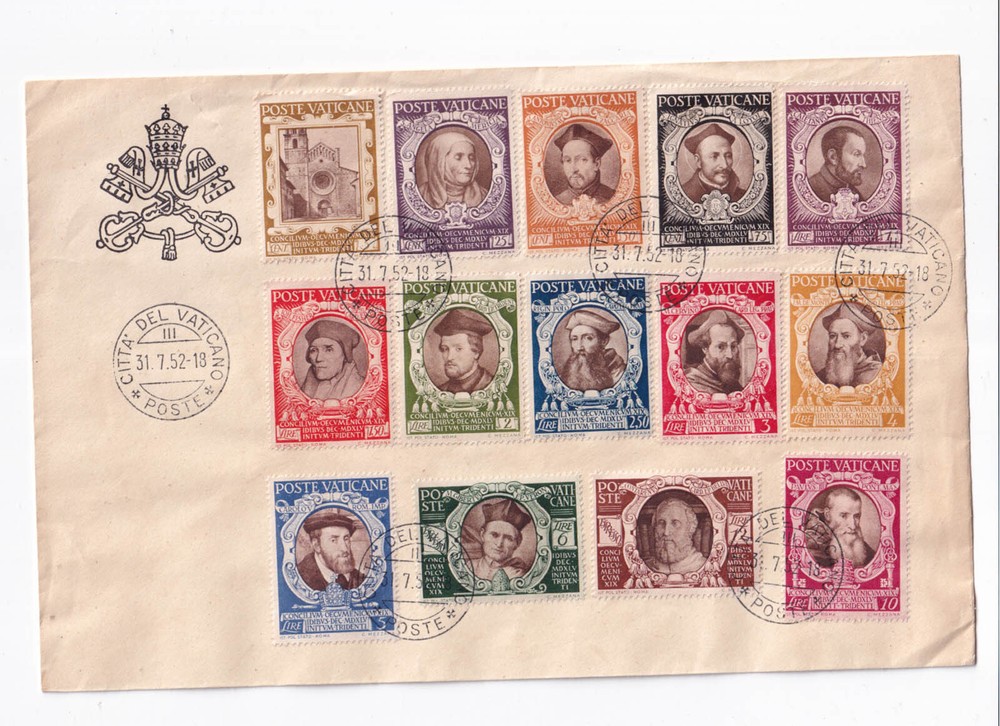 (Vatican)1946 Sc 110/21,E9/10 set on FDC     v1697