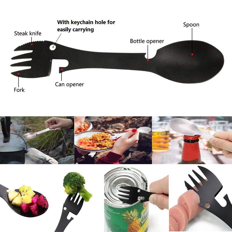 Tableware Multitool Bottle Stainless Steel Cutlery Flatware Utensil Fork Can Ope