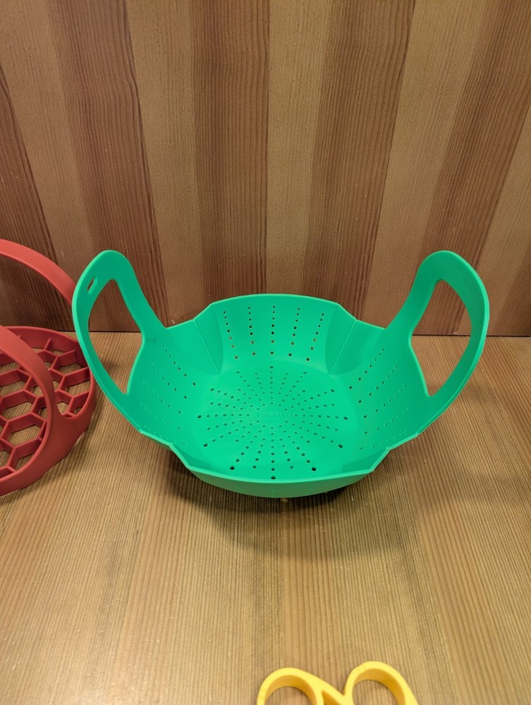 Instant Pot Silicone Accessory Lot - Egg Bite Molds Lifter False Bottom Strainer