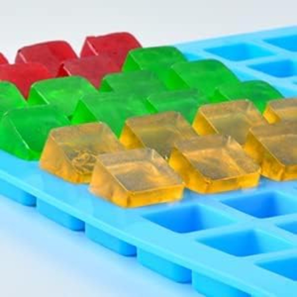 2 Pack Square Silicone Candy Molds for Gummy Chocolate Ice