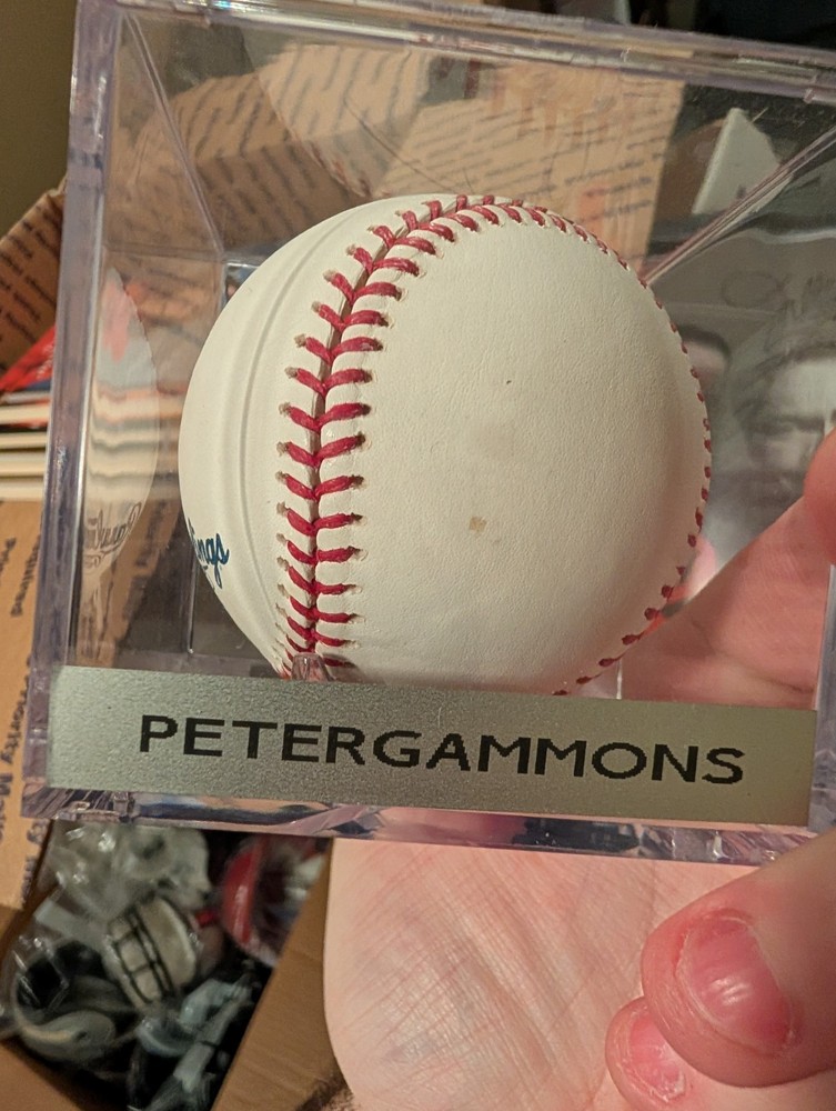 Peter Gammons Signed ROMLB Baseball HOF MLB AUTOGRAPH AUTO ESPN