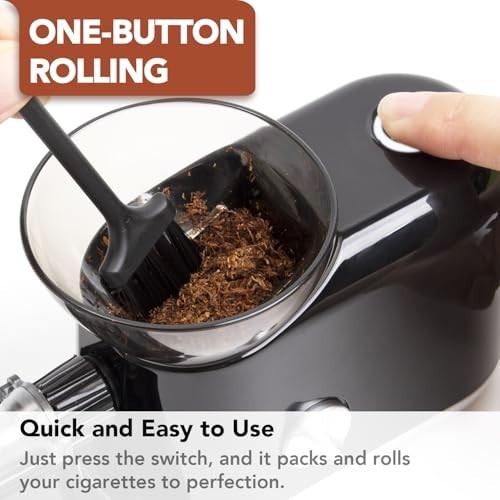 Electric Cigarette Rolling Machine - Automatic Pre-Roll Cone Loader & Grinder, F