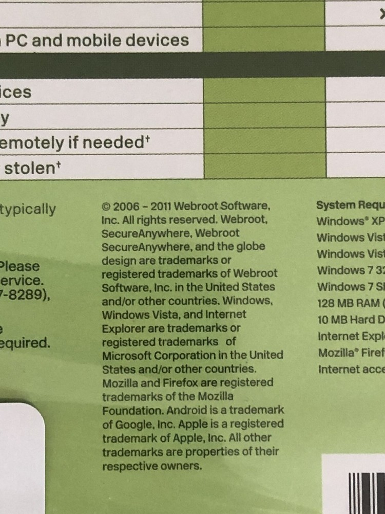 Webroot Secure Anywhere Antivirus for PC