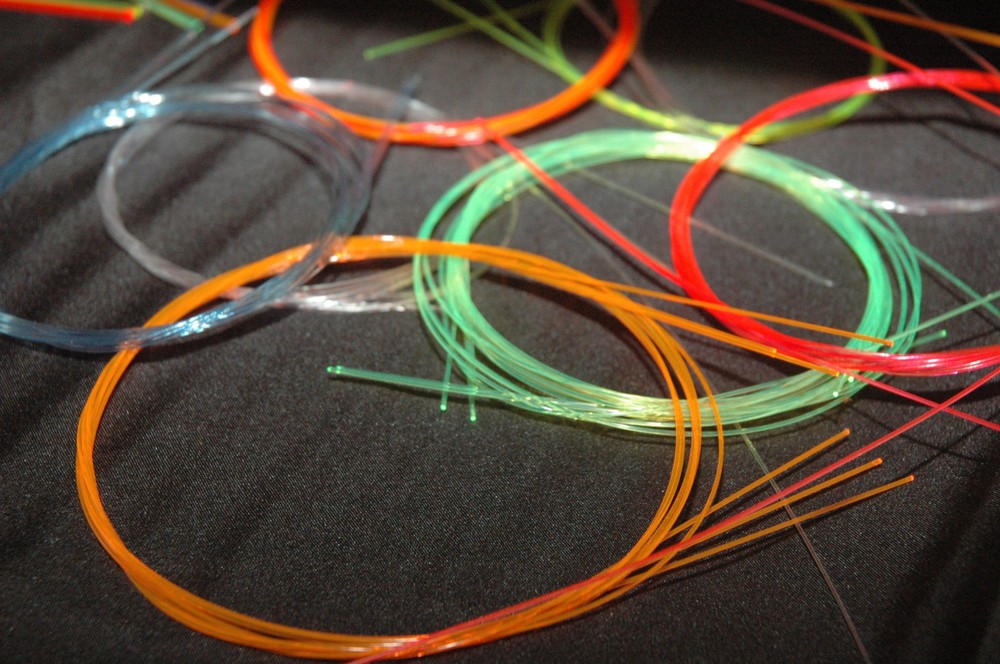 FIBER OPTICS, .010 ORANGE 1 FOOT SHIPS 1ST CLASS SAME DAY!