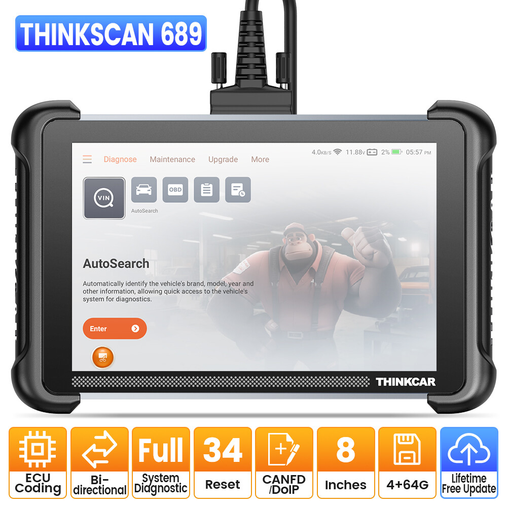 THINKSCAN 672 689 Bidirectional OBD2 Scanner All System Diagnostic Coding Tool