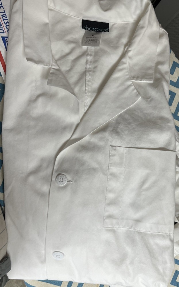 Plus Size White Lab Coat Size 2X Cherokee Style 1346